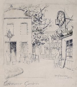 James McNeill Whistler Cremorne Gardensissa, Chelseassa, 1869